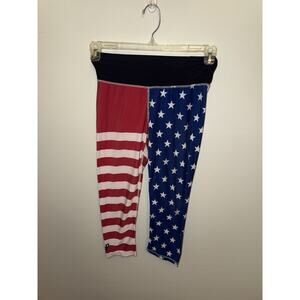 2POOD American Flag Capri Leggings Size 4 Stars and Stripes Workout Gym